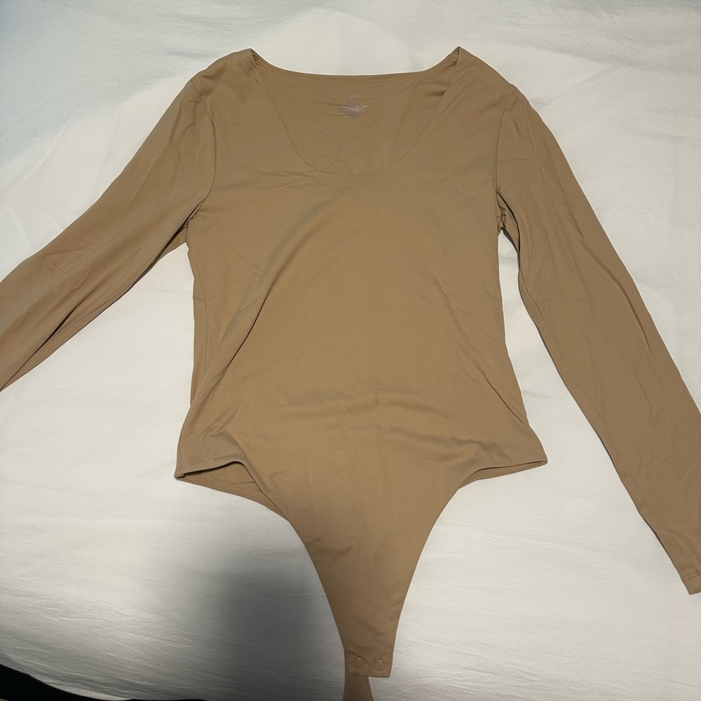 Nuuds long sleeve bodysuit with a scoop neck